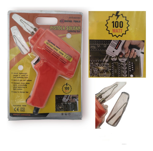 Cautin Tipo Pistola Soldar Y Cortar 100w 110v Diesel Tools