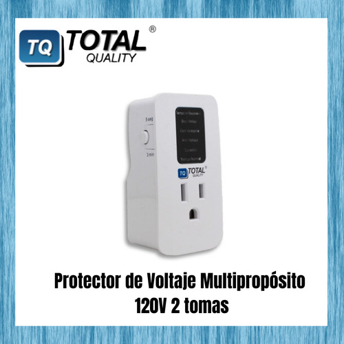 Protector De Voltaje Multipropósito 120v 2 Tomas Total Q