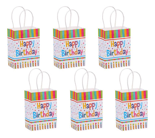 Bolsas De Regalo De Papel Kraft Para Feliz Cumpleaños, Recic