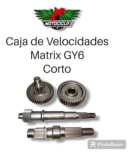 Caja De Velocidades Moto Matrix Gy6 Corto