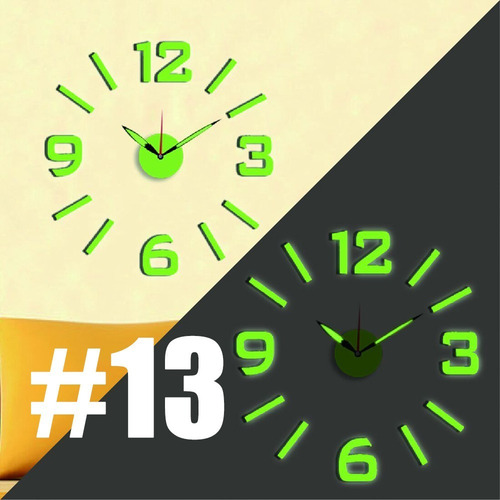 Reloj Pared Diy Sin Marco (manecilla Corta) Números Y Líneas