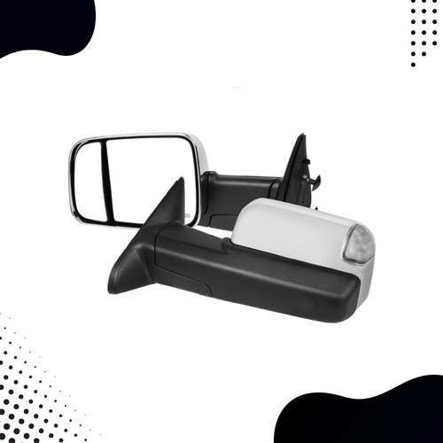 Retrovisor Dodge Ram Cromado Com Rebatimento Elétrico 13-18