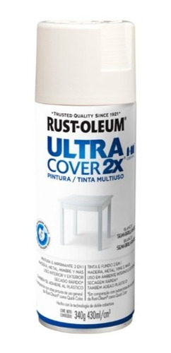 Pintura Aerosol Ultra Cover Rust Oleum Blanco Semi Brillante