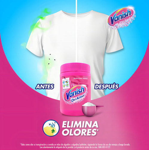 Vanish Quitamanchas En Polvo Rosa Repuesto Doypack X 850g