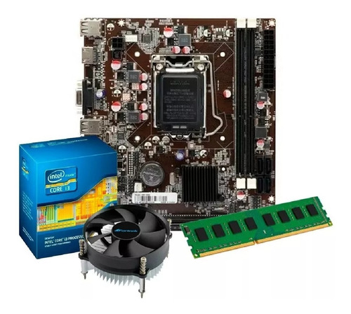 Kit I3 3220 + Placa Mãe H61 1155 + 4 Gb Ddr3 + Cooler *novo*