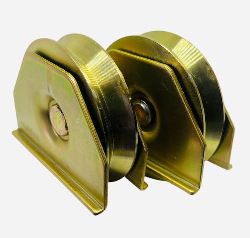 Rueda Acero Portón Corredizo C/soporte 60mm Canal V 70kg X 1