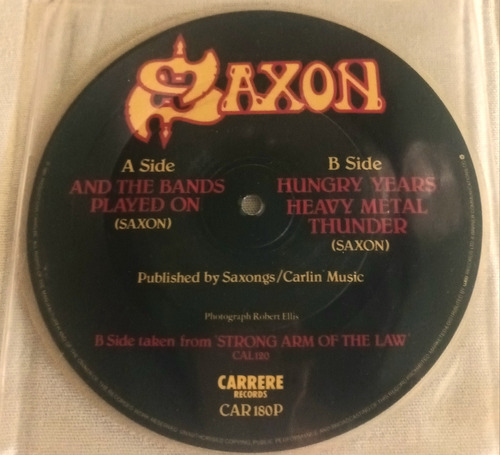 Saxon!! Vinilo Picture Disc De 7  Heavy Metal No Iron Maiden