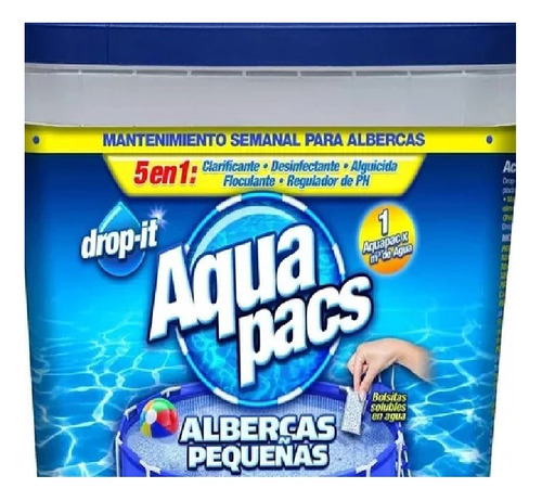 Mantenimiento Semanal Para Albercas Drop-it Aquapacs 50 Pzas