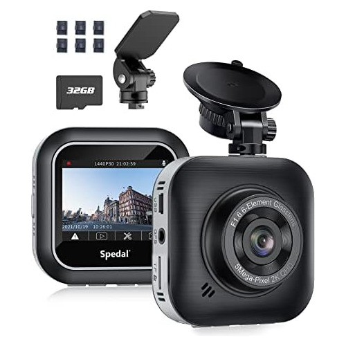 2k Mini Dash Cam, 2560x1440p Hd 150?ø Gran Angular Car...