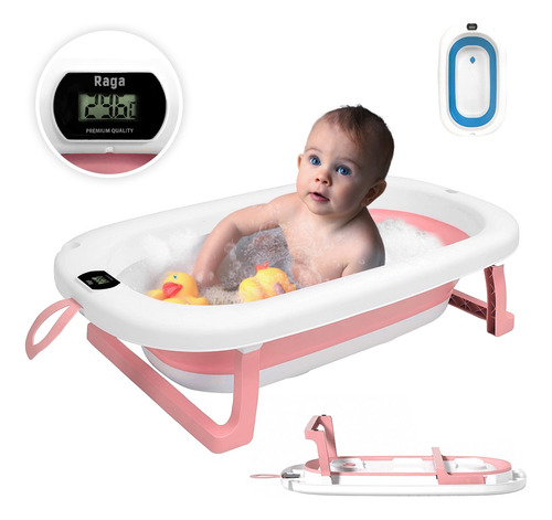 Bañera Tina De Baño Para Bebe Plegable Portatil Casa Y Viaje