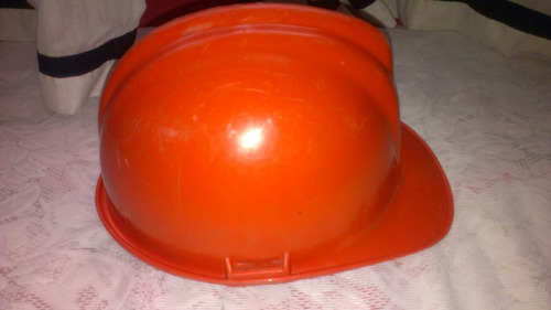 Casco Gorra De Seguridad Color Naranja Usado