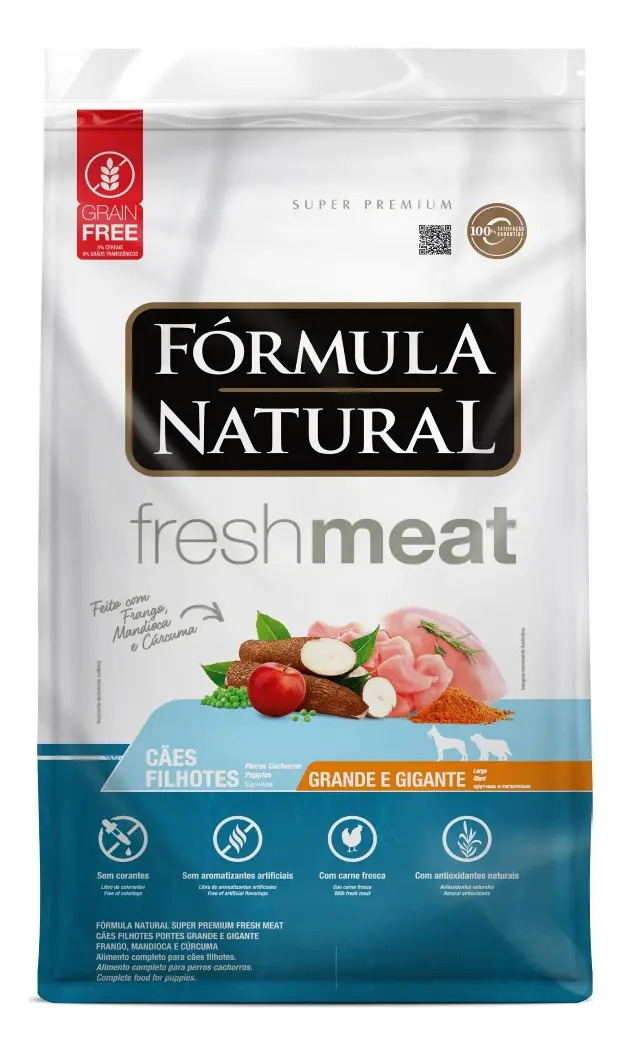 Ração Fórmula Natural Filhotes Raças Grandes 12kg Frango