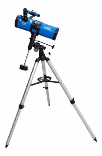 Telescopio Reflector Mont Ecuatorial Newtoneano Wallis Azul