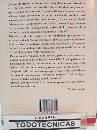 Imagen 2 de 3 de El Tejer Existencial . Notas Sobre La Condicion Humana -lv