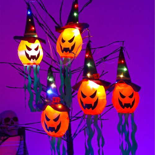 Decoracion Halloween Colgante Led Esqueleto Bandera Fantasma