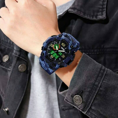 Reloj Moderno Camuflado Skmei 1520 Original Genuino