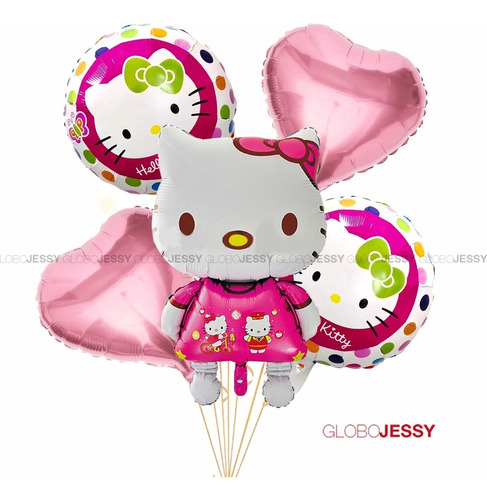 Globos De Hello Kitty Con Helio 