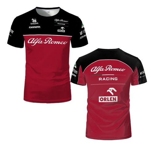2023 F1 Alfa Romeo Camiseta De Manga Corta Impresa En 3d
