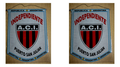 Banderin Grande 40cm Independiente Puerto San Julian