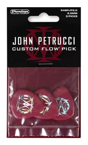 Juego De Puas Dunlop 3 Pzas Mod.john Petrucci 548pjp2.0 Color Rojo Vino Tamaño Mediano