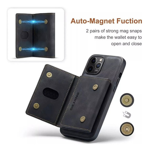 Funda Para Teléfono 2h1 Con Cartera Magnética A Prueba De Golpes