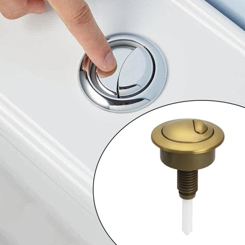 Accesorios De Baño Con Botón Pulsador Oro 8,7 Cm X 4,8 Cm