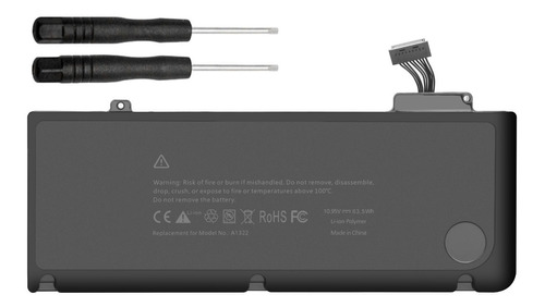 Imagem 1 de 2 de Kit Bateria + Chaves P/ Macbook Pro 13 A1178 A1278 A1322