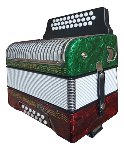 Acordeon Hohner Corona Ii 31 Botones 12 Bajos A5649 Bandera