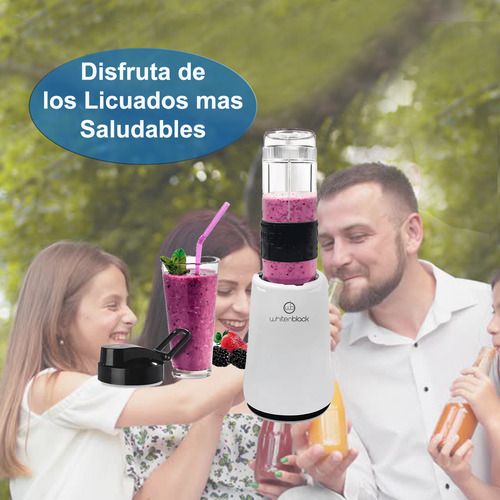 Licuadora Fitness Mini Blanca 600 Ml Deportiva Sportlic