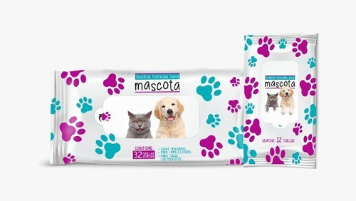 Imagen 1 de 7 de Toallitas Húmedas Para Mascotas 30 Pzas Para Perro Y Gato