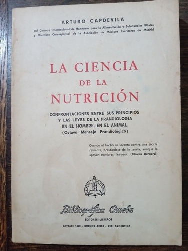 La Ciencia De La Nutrición - Arturo Capdevila