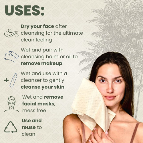 Clean Skin Club Bamboo Clean Towels Xl | Toalla Facial Biode