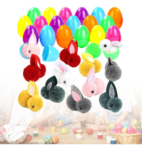 L 24 Huevos De Pascua Con Conejitos Y Conejos