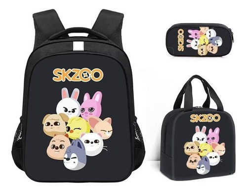 3pcs Set Mochilas De Stray Kids Bolsas De Almuerzo De Moda