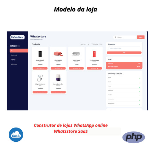Construtor Lojas Online Zapp Wazapr.saas 2024 Script Php