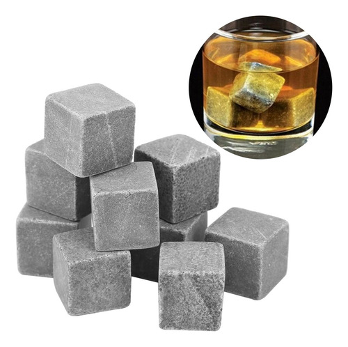 & Wine Ice Stones, Juego De 2 Cubos For Beber Whisky, 9