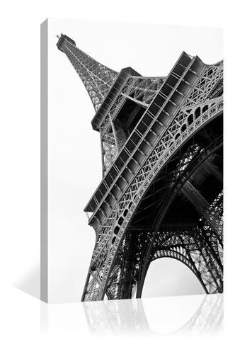 Cuadro Decorativo Canvas Urbano Torre Eiffel Bn Vertical