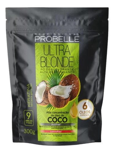 Po Descolorante Probelle 300g Oleo Coco Tom Sem tom