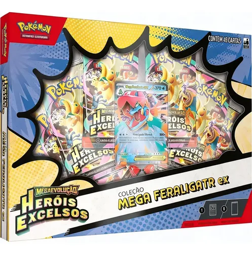 Box Pokémon Mega Feraligatr Ex Me2.5 - Copag | MercadoLivre