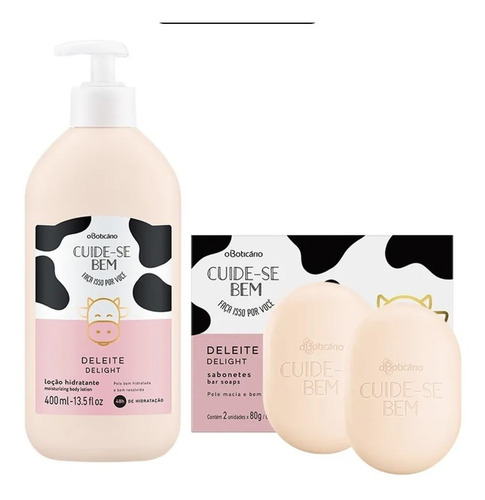 Cuide-se Bem Deleite Loção Corporal 400ml + 2 Sabonetes 80g