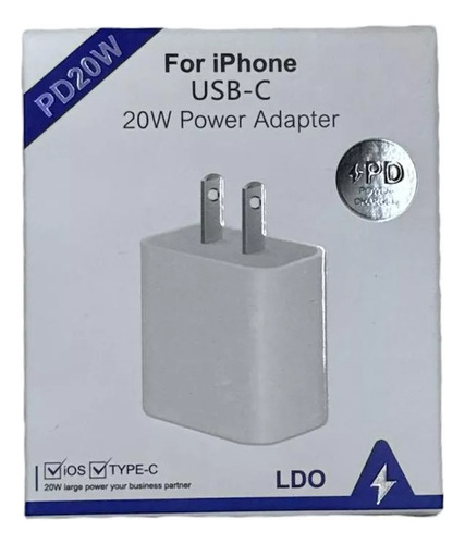 Adaptador De Corriente Usb C 20w Para iPhone 