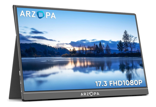 Arzopa Monitor Portátil De 17,3 Pulgadas, 1080p Fhd Hdr Ips 