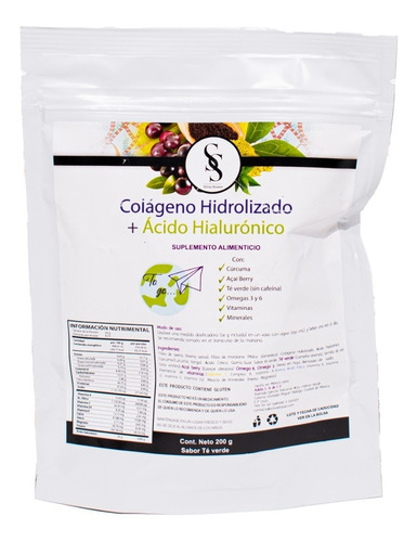 Colageno Hidrolizado + Acido Hialuronico Silvia Strauss 200g