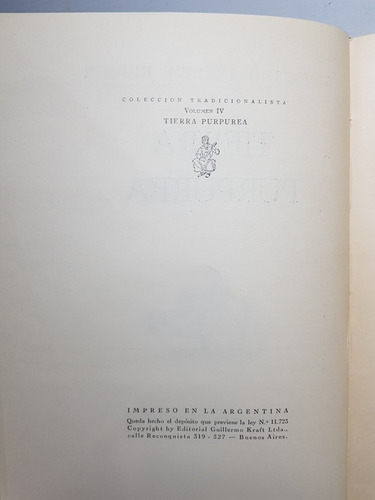 Antiguo Libro Tierra Purpurea Hudson Kraft 1956 Mag 57631