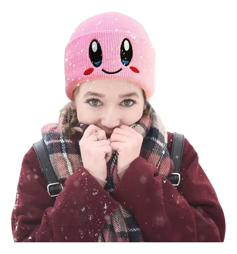 Gorro De Invierno Kwaii Calentito Rosado Moda Anime