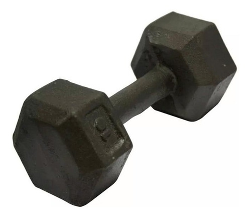Imagen 2 de 3 de Mancuerna Hexagonal De 1 Kg Fundición Hierro Maciza Pesa