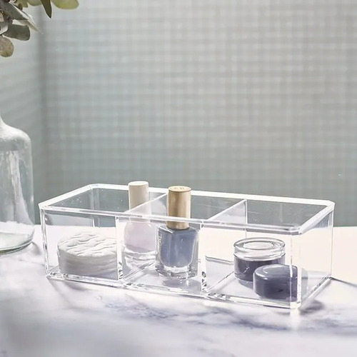 Imagen 2 de 9 de Organizador Maquillaje Divisiones Acrilico Porta Cosmeticos