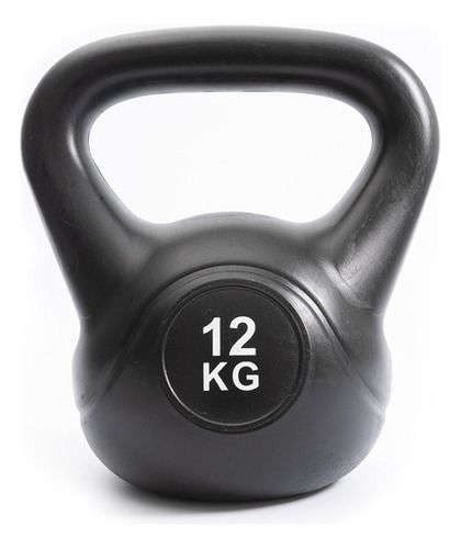 Pesas Rusas Kettlebell Pvc 12kg Fitness Mancuerna Funcional Color Negro