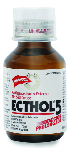 Antiparasitario Externo Para Ambiente Y Perro Ecthol 5 70ml