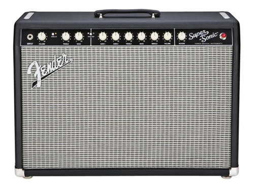 Amplificador Fender Super-Sonic Series 22 Combo Valvular para guitarra de 22W cor preto/prata 100V - 120V